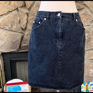 Knee-Length Denim Skirt